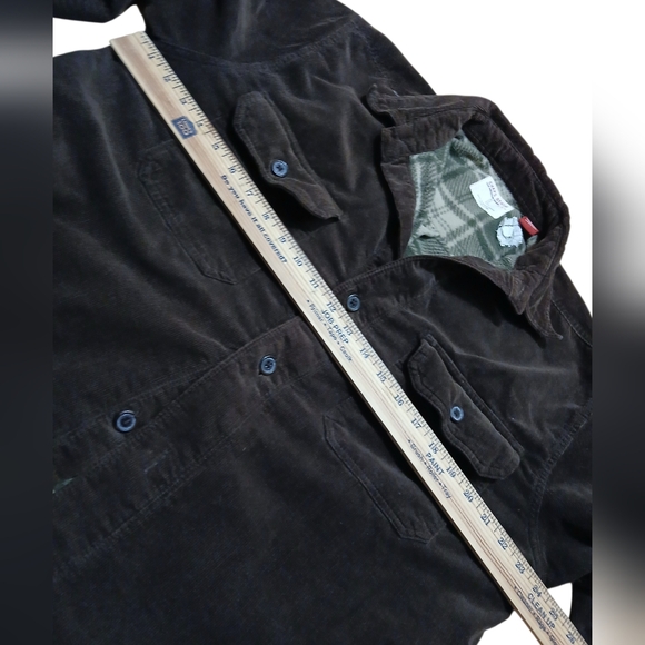 Chaps Denim Men's Size Large Brown Corduroy Jacket With Flannel Lining - Picture 5 of 8